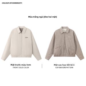 JNXS | Áo Khoác Đôi Mặt Họa Tiết Retro