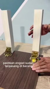 Braket Engsel Emas 90° & 180° - Kaki Meja Lipat Anti Karat dengan Sistem Lipat Presisi Cocok untuk Meja Makan/Mebel Outdoor/Braket Engsel Kaki Meja Lipat / Engsel Siku Kaki Meja Lipat