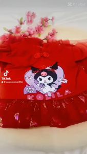 Comel Kids CNY 2024 Elsa Unicorn Kuromi Cartoon Cheongsam Dress