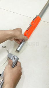 Telescopic Pole Aluminium Alloy Snap-On Clip Lock | Tongkat Teleskopik Aluminium dengan Pengunci Klip