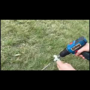 10PCS Heavy Duty Screw Tent Stakes 8 Inch Metal Ground Nails with Drill Adapter Spiral Tent Pegs for Outdoor Camping Canopy