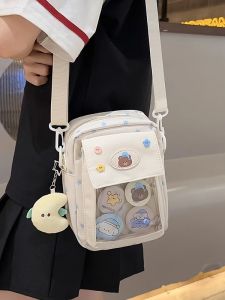 Túi Đeo Chéo Mini Màu Trắng Túi Đeo Vai Đơn Thường Ngày Cho Học Sinh Túi Đeo Chéo Nhỏ Thời Trang Túi Đeo Chéo Phong Cách Hàn Quốc