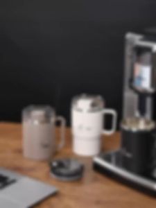 WORTHBUY | Ly Giữ Nhiệt Cà Phê Hai Lớp Bằng Thép Không Gỉ 304 Kèm Thìa Và Bộ Lọc Trà Cốc Giữ Nhiệt Tái Sử Dụng Được Cho Đồ Uống Nóng Và Lạnh