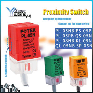 Original FOTEK proximity switch PL-05N PL-05NB PL-05P PL-05PB simaida PL-05N PL-05P NPN PNP normally open normally closed square proximity switch sensor