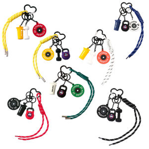 อุปกรณ์ฟิตเนสพวงกุญแจโลหะ Dumbbell Barbell จี้กีฬา Miu กระเป๋าจี้แบบพกพาการออกแบบช่วยให้ Freedom Of Movement เพิ่มเติม