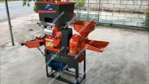 Máy Xát Lúa - Nghiền Cám 3 Cấp Rung Lọc SạnCát Chính Hãng Mô Tơ 100% Lõi Đồng