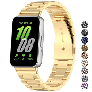 Stainless Steel Strap for Samsung Galaxy Fit 3 Metal Band Bracelet Watchband for Galaxy Fit 3 SM-R390 Replacement Accessories
