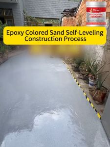 High Gloss Epoxy Resin Colored Sand Self Leveling Floor Paint Cement Topcoat Indoor Household Imitation Marble Cement
