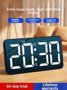 QITE | Wall Desktop Alarm Clock with LED Digital Display