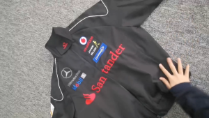 PANDA Mercedes Benz Jacket F1 Embroidery Racing Jackets For Men Cotton Casual Black Coat Sunscreen Waterproof Windproof For Fleets