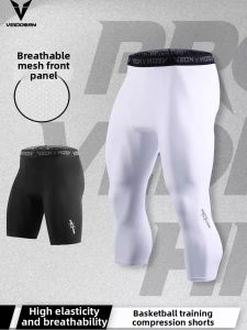 Veidoorn | Mens 7/8 Length Sport Compression Tights Breathable High Elasticity | Trending Choice Alongside sexy running tights men