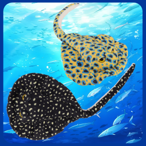 Manta Rays Plush Toy Soft Stuffed Animals Funny Marine Themed Events Souvenir  Cute Home Decoration Kids Boys Grils Holiday Gift