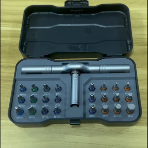 24-in-1 Magnetic Screwdriver Set with Detachable Ratchet Handle S2 Steel Bits for DIY Home Maintenance Electronics and Bicycle Repair