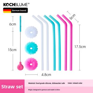kochblume | Eco-Friendly Silicone Drinking Straw Portable