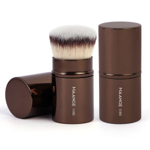 MAANGE 1pcs Retractable Blush Brush Kabuki Foundation Brush Soft Dense Powder Contour Makeup Brushes Portable Makeup Beauty Tool