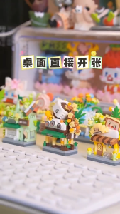 CLC Street View Mini Shop Building Blocks Nano Bricks Streetscape Fastfood City Coffee Burger Flower