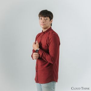 kemeja Panjang Pria model Changi | Brand Cloud Think | Best Quality | Bahan Cotton Pique Premium