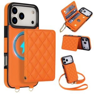 2 in 1 For MagSafe Magnetic Detachable Wallet Phone Case For iPhone 16 15 Pro Max Card Slot Holder Crossbody Lanyard Cover