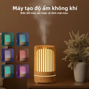 Máy Khuếch Tán Hương Thơm Siêu Âm 150ml Máy Tạo Độ Ẩm Không Khí USB Với Máy Phun Tinh Dầu Đèn Ngủ 7 Màu Cho Xe Văn Phòng Tại Nhà - Kiểm Soát Sương Mù Tông Màu Cảm Ứng