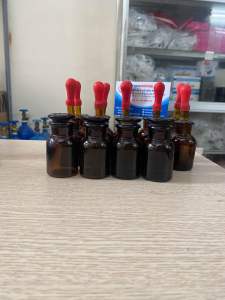 Chai lọ nút mài nút nhám màu nâu 30ml (lọ nút nhám)  đựng dung môi hoá chất