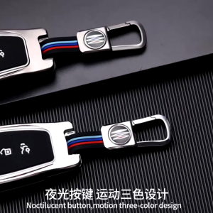 For Mercedes Benz AMG W205 W205C W203 W210 W124 W202 W204 CLA GLA GLK AMG Remote Key Case Cover Metal Key Fob Shell Keychain