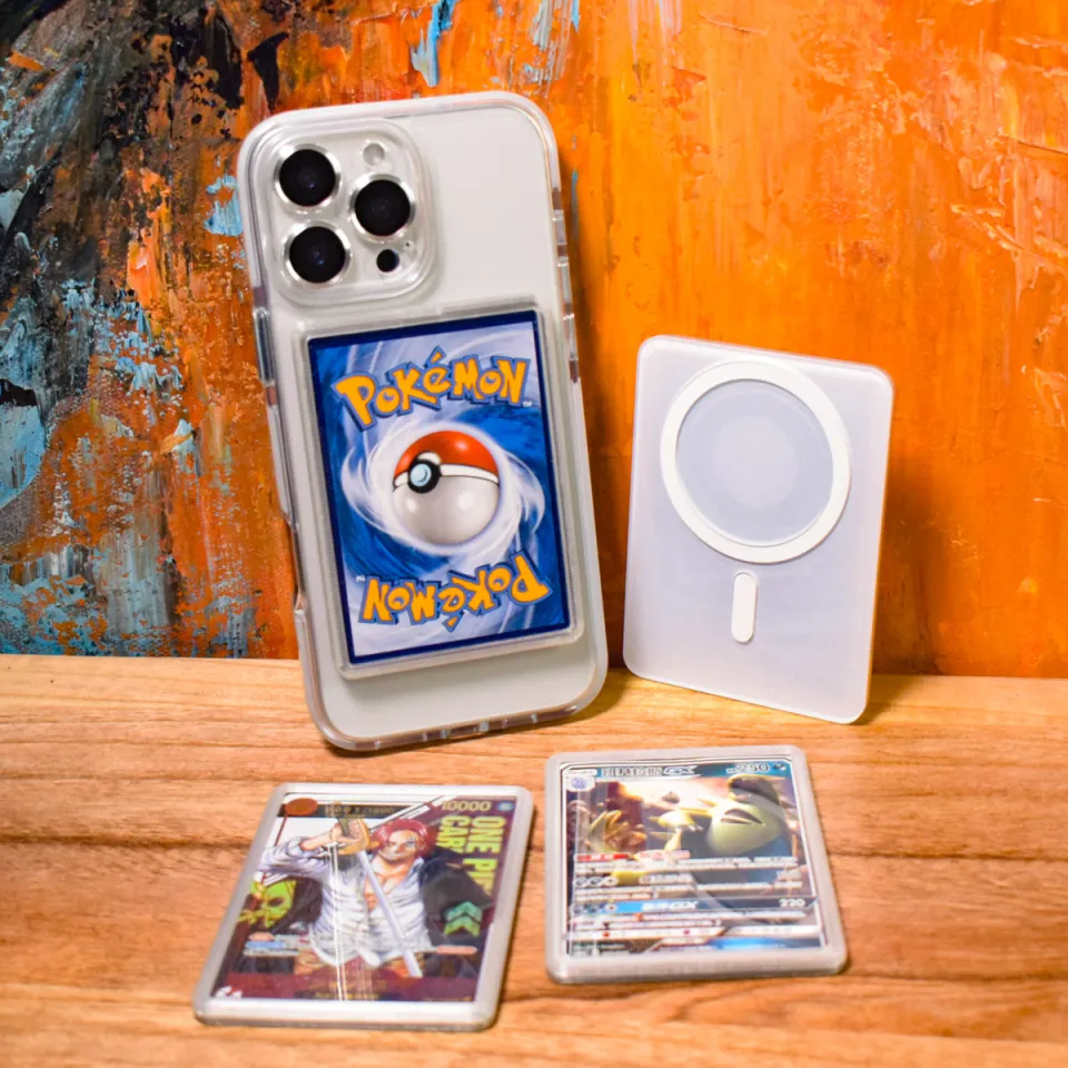 pokemon card holder phone case Strong Magnetic Pokemon Card Holder Phone Case Star Sports Protective Smart Card  Cover Compatible with 17Promax