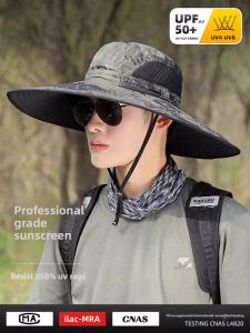 JIFANPAUL | Mens Summer UV Protection Wide Brim Fishermans Hat for Outdoor Fishing and Hiking