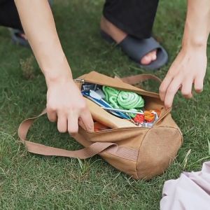 LiDi กระเป๋าเก็บอุปกรณ์ตั้งแคมป ค้อน สําหรับจัดเก็บหมุดยึดเต็นท์ สมอบก, สมอบกเหล็กกระเป๋าถือ