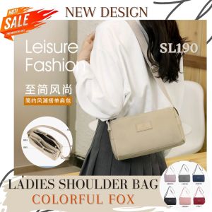 COLORFUL FOX - TAS SELEMPANG WANITA SLING BAG NILON ANTI AIR KOREAN NYLON WATERPROOF MURAH IMPORT SL109