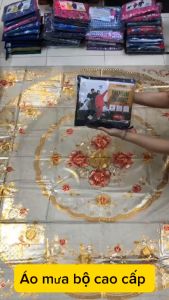 Áo mưa bộ Vải dù 2 dây kéo sang trọng phản quang siêu chống thấm nước cao cấp loại 1 có đủ size