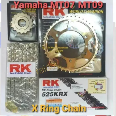 Yamaha MT07 MT09 RK Sprocket & Chain Kit [525KRX X Ring Chain]