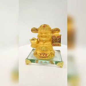 เทพเจ้า ไฉซิ้งเอี้ย 6 นิ้ว ฐานกระจก เสริมสิริมงคล CH0189 💢โปรดอ่านรายละเอียดสินค้าก่อนสั่งซื้อค่ะ💢