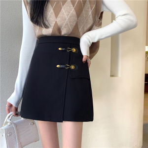 plus Size Asymmetrical A-Line Mini Skirt Womens Design Sensation Bodycon Slimming Short Skirt Korean Style Small Size Skirt