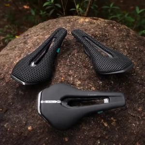 RYET | RYET 3D Printed Carbon Fiber Bicycle Saddle Full Carbon Base Rails Ultralight Road MTB Bike Cushion Vacuum Foam Bicycle Parts