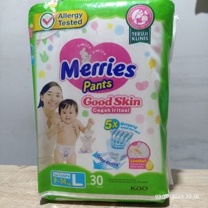Popok Bayi Merries Pants  Good Skin Tipe Celana Size L 28/ Diapers Sekali Pakai / Nahisa1