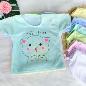 Đồ bộ cotton giấy Cộc Tay Cho Bé Trai Bé Gái mặc nhẹ Mềm Mát Quần Áo Trẻ Em Cho Bé Sơ Sinh