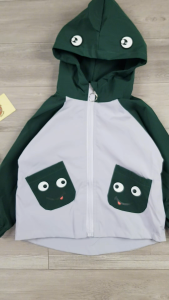 [HỎA TỐC] Áo khoác gió cho bé 9-27Kg vải dù chống nắng 2 lớp mũ trùm đầu vây nổi khủng long raplan phối màu dễ thương Urombaby