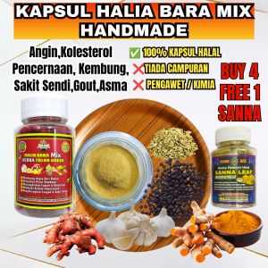 Kapsul halia bara mix 100% original herba asli 100 Biji handmade Pejuang kota
