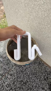 MIRELINA Easy Installation Rainwater Transfer Pipe PP Self-priming Design Overflow Pipe Drainage System Siphon Mechanism Self-priming Siphon Hose Water Drainage