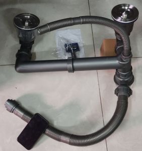 Xi phông thoát chậu rửa chén bát Ống thoát nhựa cứng cao cấp.