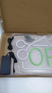 ป้ายไฟ OPEN-เขียว พื้นใส ป้ายไฟหน้าร้าน ป้ายไฟ Led ป้ายไฟนีออน ประหยัดไฟ ใช้ปลั๊กไฟ บ้าน เพิ่มเอกลักษณ์สีสัน สวยงาม