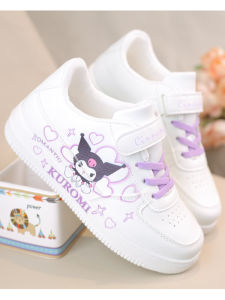 รองเท้ากีฬาผู้หญิง รองเท้าเด็กผู้หญิง ฤดูใบไม้ผลิและฤดูใบไม้ร่วง รองเท้าเด็กวัยกลางคน แผ่นติดผ้าขนแกะ รองเท้าเด็กผู้หญิงขนาดเล็ก