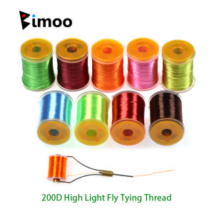 200D Highlighted Fly Tying Thread Neon Fly Tying Floss Yarn Fly Tying Thread Salmon Bass Fly Pattern Tying Material