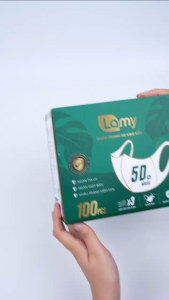 Hộp 100 cái khẩu trang 5D Lamy kháng khuẩn ngăn ngừa giọt bắn bụi mịn