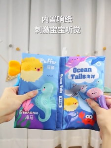 Soft Book Toddler Early Learning Baby Tails Cloth Book Buku Kain Untuk 布书