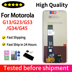 6.5"OEM for Motorola Moto G13 G23 G53 G34 G45 LCD Display Touch Screen Digiziter Assembly With Frame