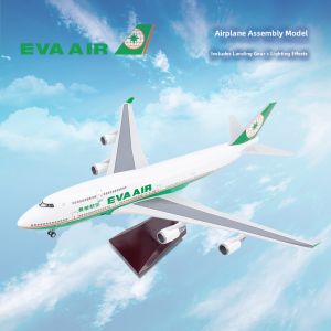 JIZHICHEN | Boeing 747 Simulation Model Aircraft With Landing Gear and Lights