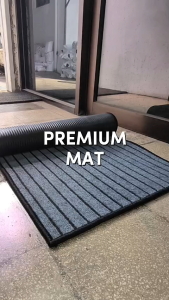 Keset Pintu Mall 2m x 12m Karpet Premium Lobby Hotel - PREMIUM MAT GREY BLACK LINE