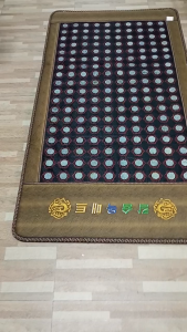Thảm Đá Nóng Hàn Quốc Ngọc Bích Tourmaline 100x190cm Vải Nhung Ion Sưởi Ấm Massage Xài Điện PVN9243