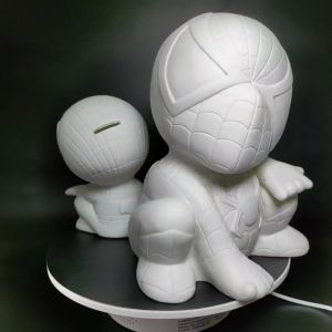 [Fast Dispatch] DIY - decorated Cartoon Piggy Banks (17 - 24 cm). Festival Souvenir Gifts Home Decorations and Desktop Ornaments. Durable Vinyl Items for Birthdays Various Shapes for DIY Buffs. [White Piggy Bank + 12 - color Paint Set]